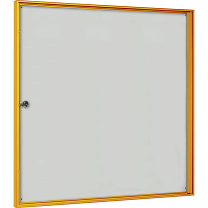 Display case for indoor use, for 3 x 2 A4 format, yellow frame.