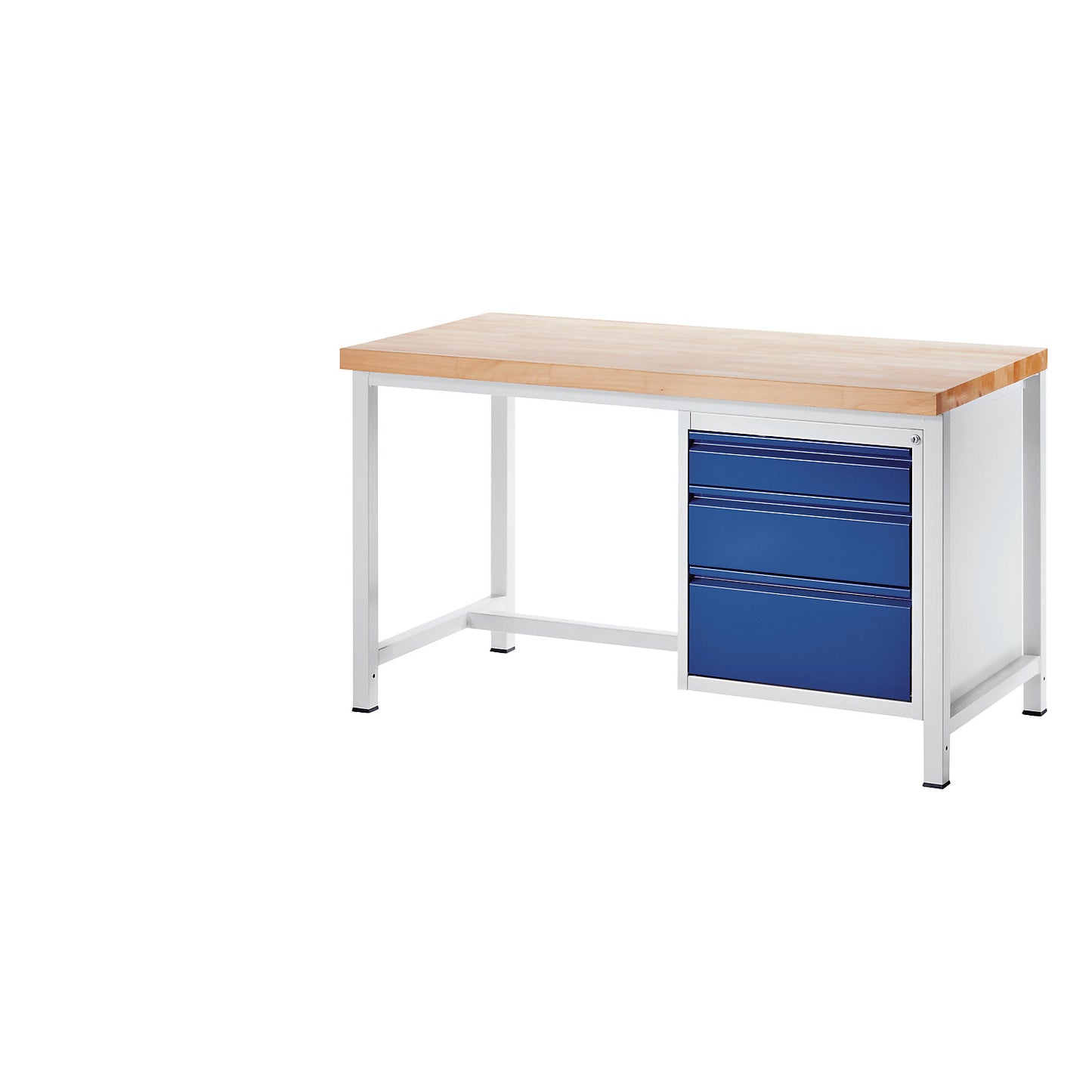 Workbench, frame construction, 3 L size drawers - 120, 180 and 240 mm high, depth 700 mm, width 1500 mm.
