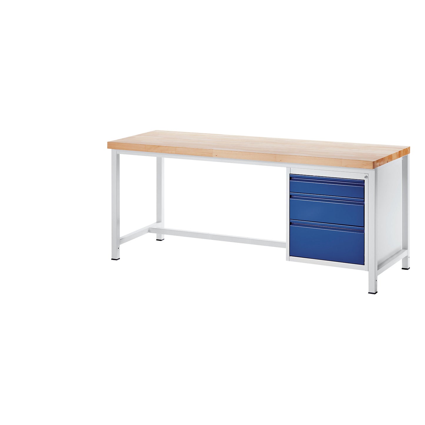 Workbench, frame construction, 3 L size drawers - 120, 180 and 240 mm high, depth 700 mm, width 2000 mm.