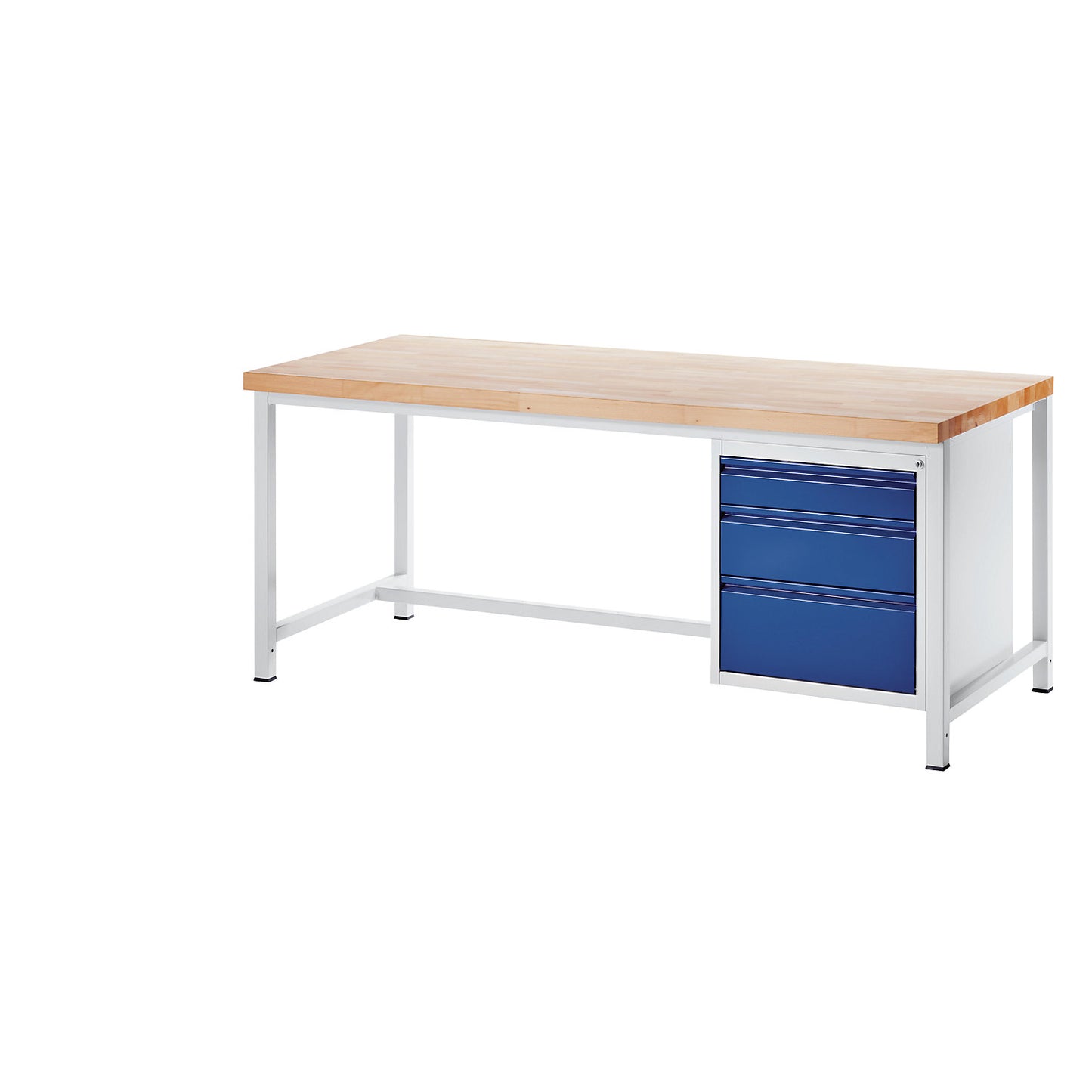 Workbench, frame construction, 3 L size drawers - 120, 180 and 240 mm high, depth 900 mm, width 2000 mm.