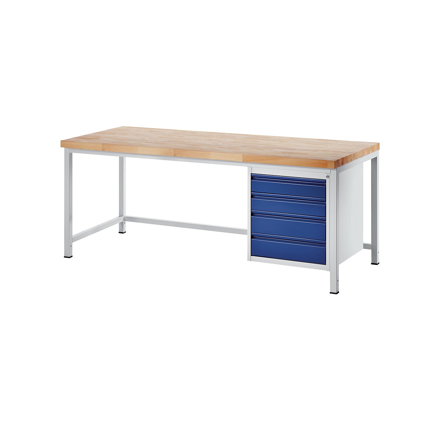 Workbench, frame construction, 4 L size drawers, depth 900 mm, width 2000 mm.
