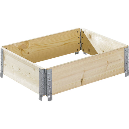 Wooden pallet collar, with 4 hinges, for pallets 1000 x 800 mm, effective height 200 mm.