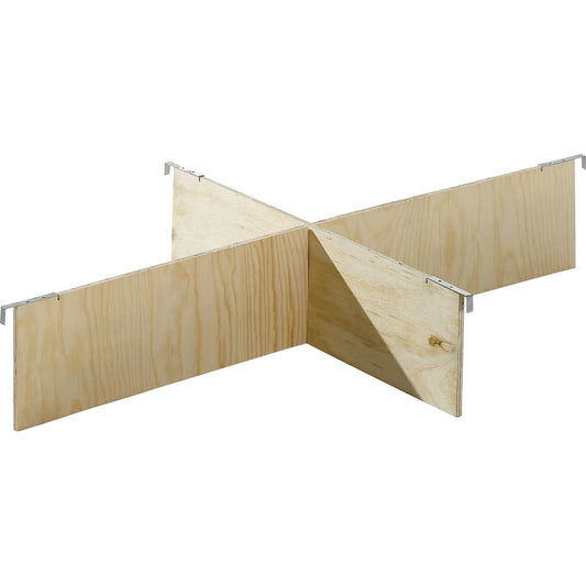 Divider for wooden pallet collars, for frame H 200 mm, L x W 1200 x 800 mm, 4 compartments.