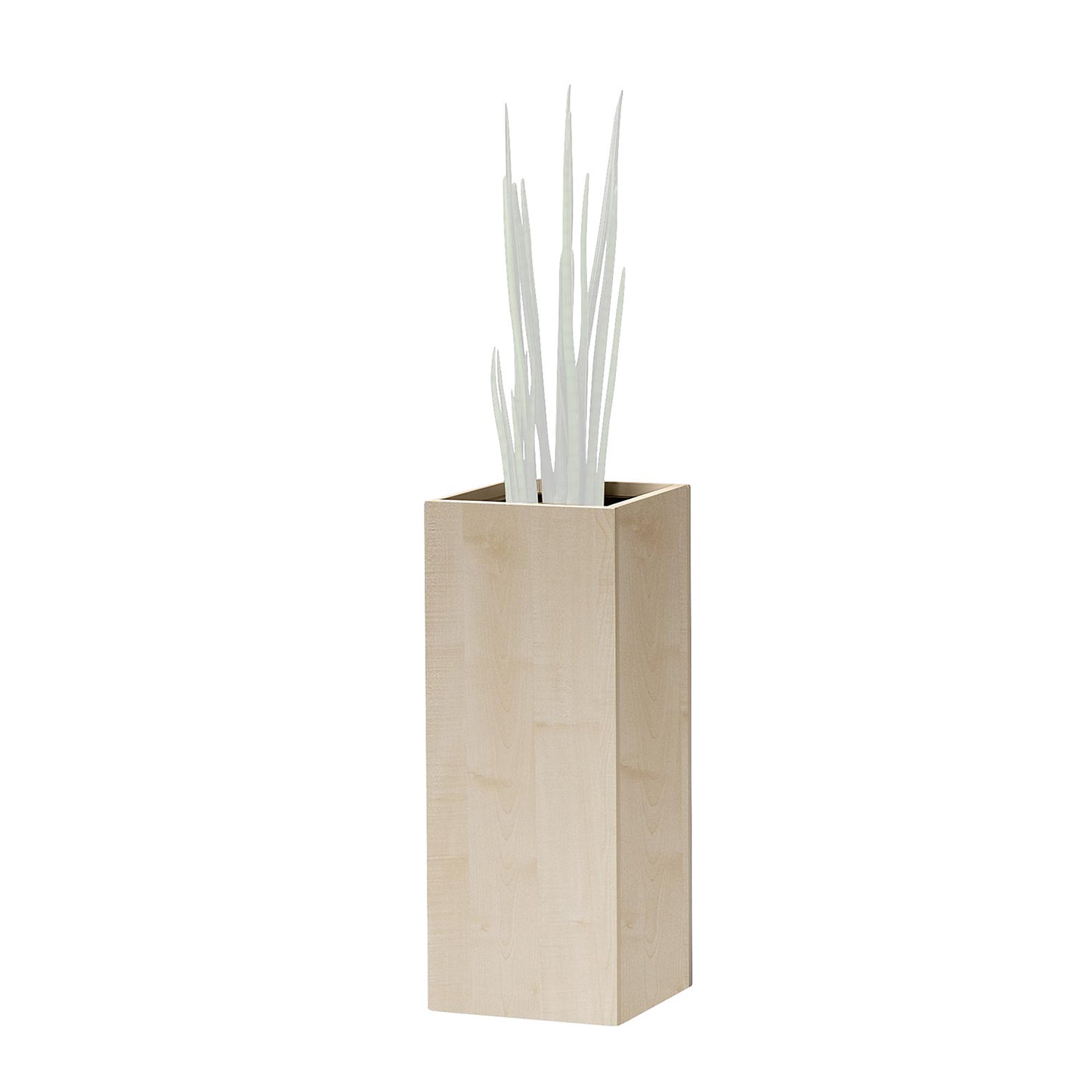 Plant pot, hip height, for 1 plant, maple finish.