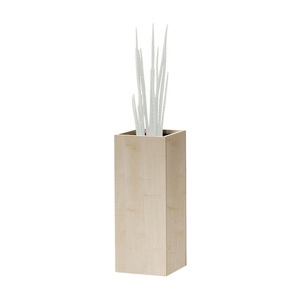 Plant pot, hip height, for 1 plant, maple finish.