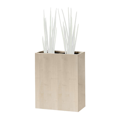 Plant pot, hip height, for 2 plants, maple finish.
