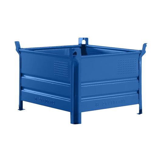 Solid panel box pallet, WxL 800 x 1000 mm, max. load 1000 kg, blue, 1+ items.