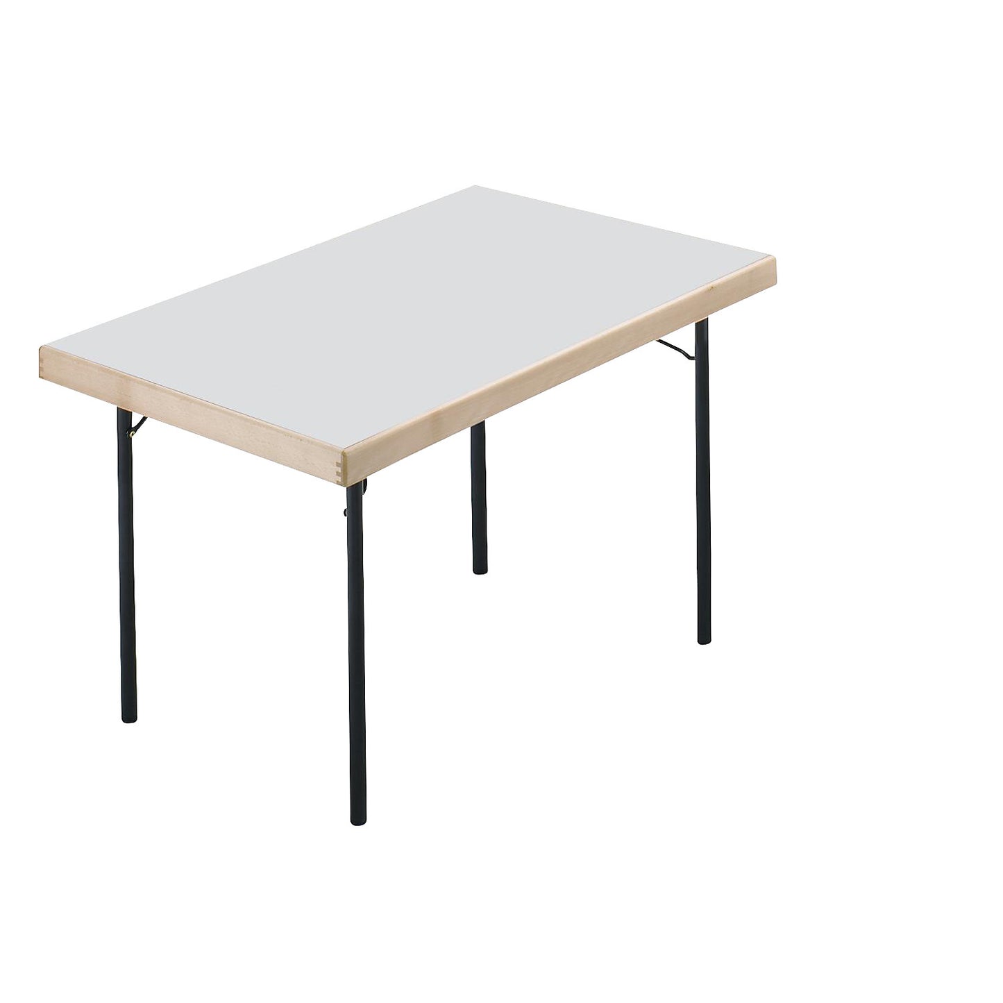 Folding table, 4-footed frame, 1200x800 mm, anthracite frame, light grey panel.