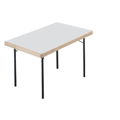 Folding table, 4-footed frame, 1200x800 mm, anthracite frame, light grey panel.