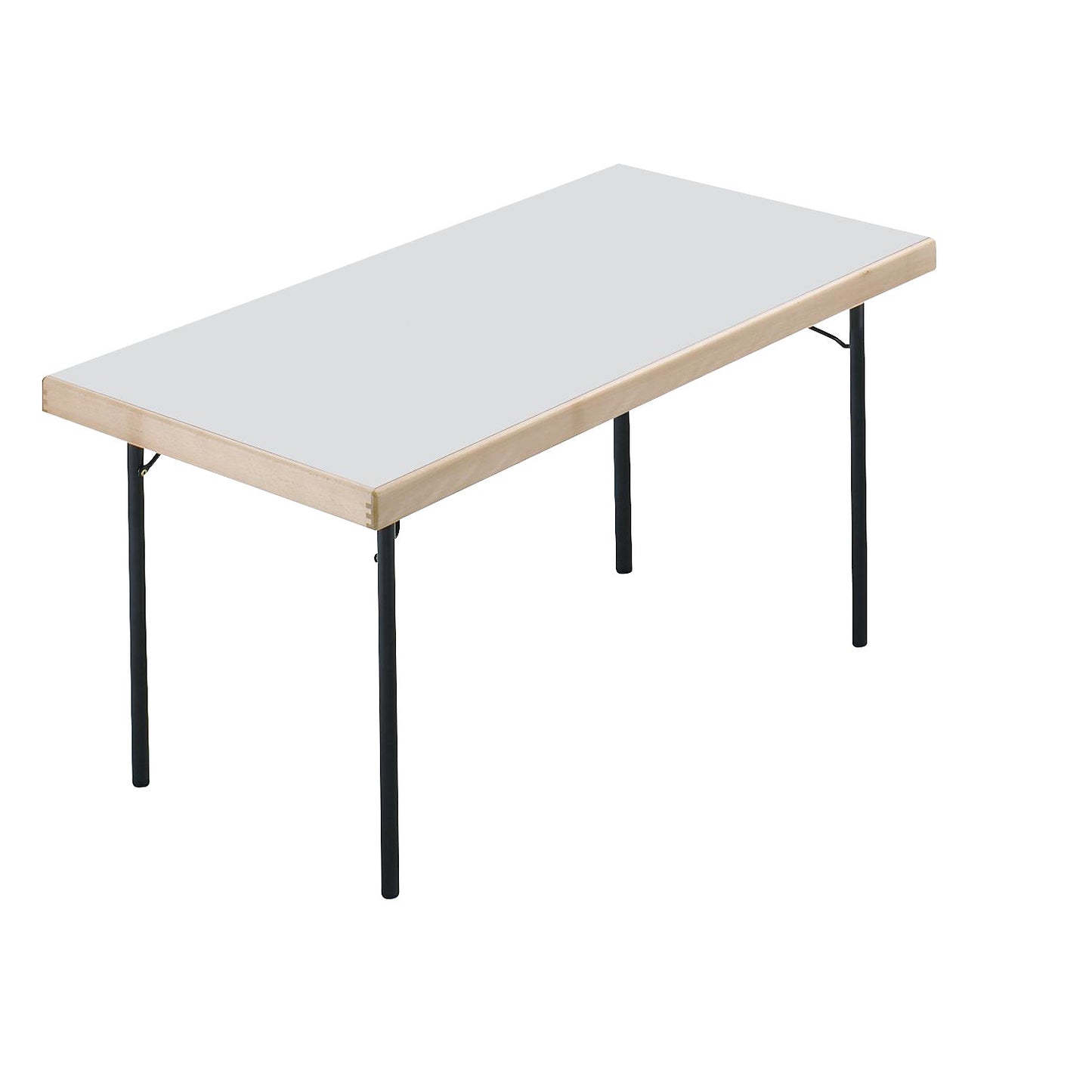 Folding table, 4-footed frame, 1500x800 mm, anthracite frame, light grey panel.