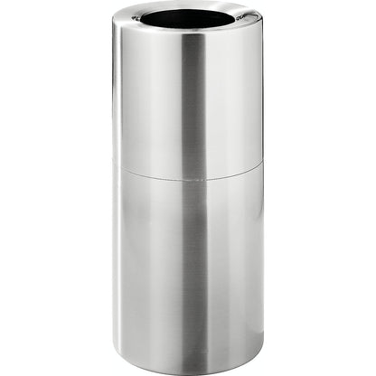 Designer waste collector, aluminium, capacity 45 l, HxØ 700 x 320 mm, without inner containers.