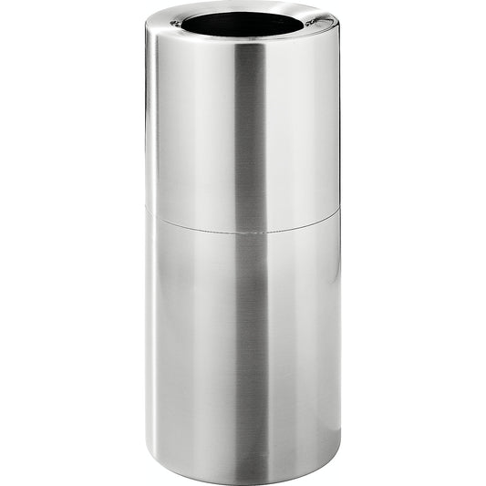 Designer waste collector, aluminium, capacity 45 l, HxØ 700 x 320 mm, without inner containers.