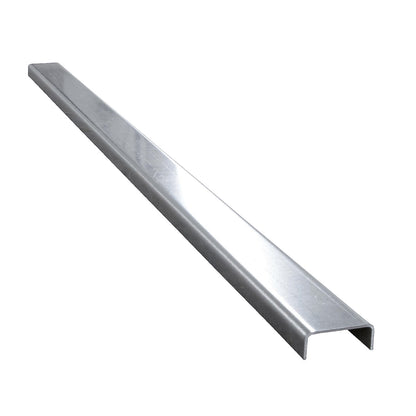 Connecting rail for steel low profile sump tray, width 52 mm, zinc plated, length 970 mm.