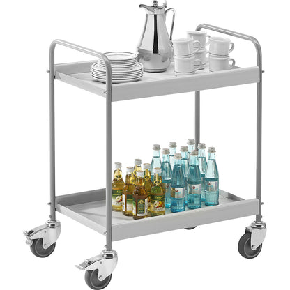 Order picking trolley, with 4 swivel castors, 2 with double stops, wheel Ø 125 mm.