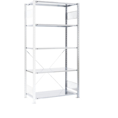 Boltless shelving unit, for open fronted storage bins, extension shelf unit, WxD 1006 x 336 mm, 5 shelves.