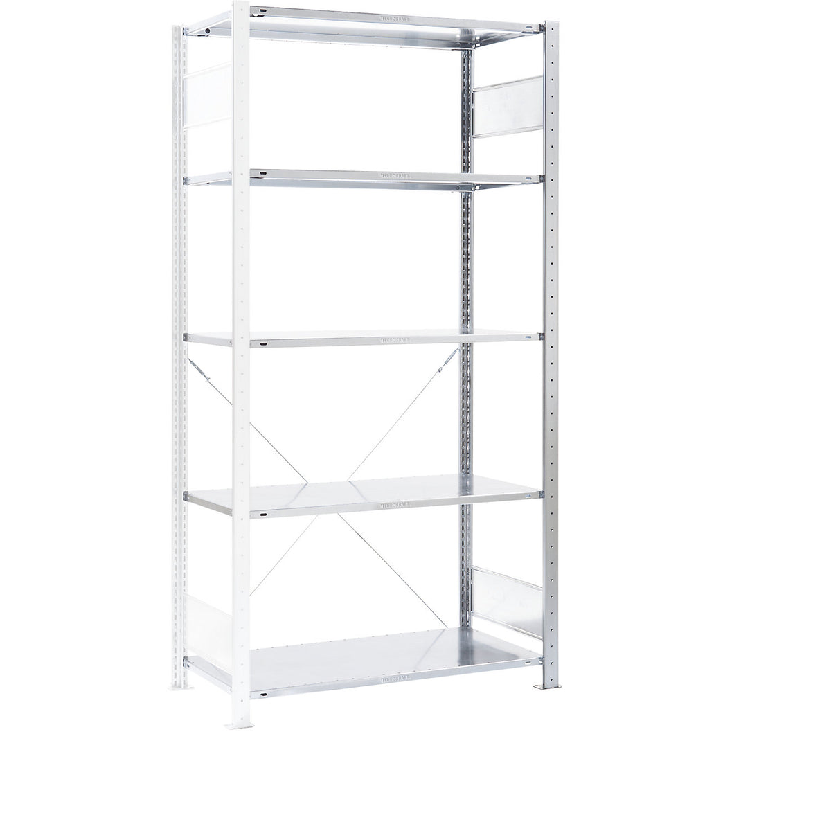 Boltless shelving unit, for open fronted storage bins, extension shelf unit, WxD 1006 x 436 mm, 5 shelves.