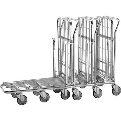 Shopping trolley, zinc plated, LxWxH 860 x 530 x 1010 mm, max. load 300 kg.
