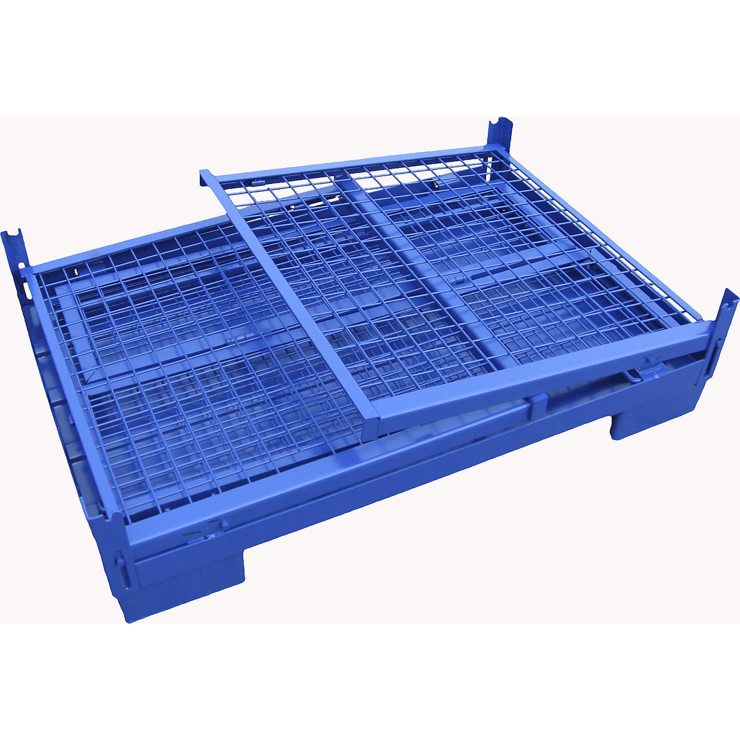 Euro stacking box, folding, LxW 1240 x 835 mm, max. load 1000 kg, gentian blue.