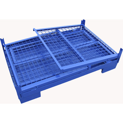 Euro stacking box, folding, LxW 1240 x 835 mm, max. load 1000 kg, gentian blue.