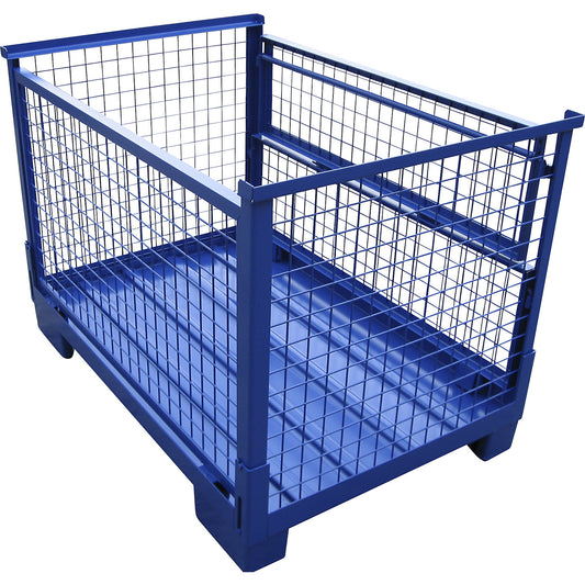 Euro stacking box, folding, LxW 1240 x 835 mm, max. load 1000 kg, gentian blue.