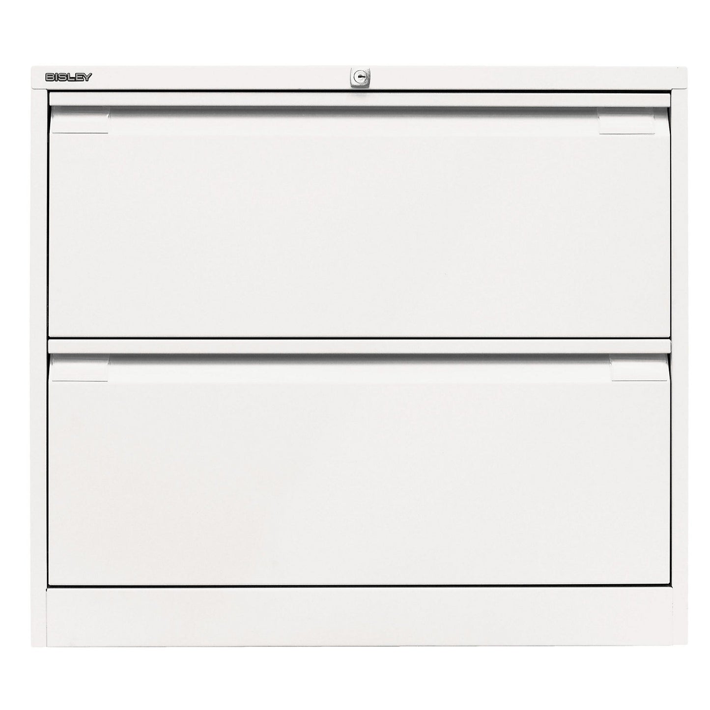 Suspension file cabinet, 2-track, 2 A4 drawers, traffic white.