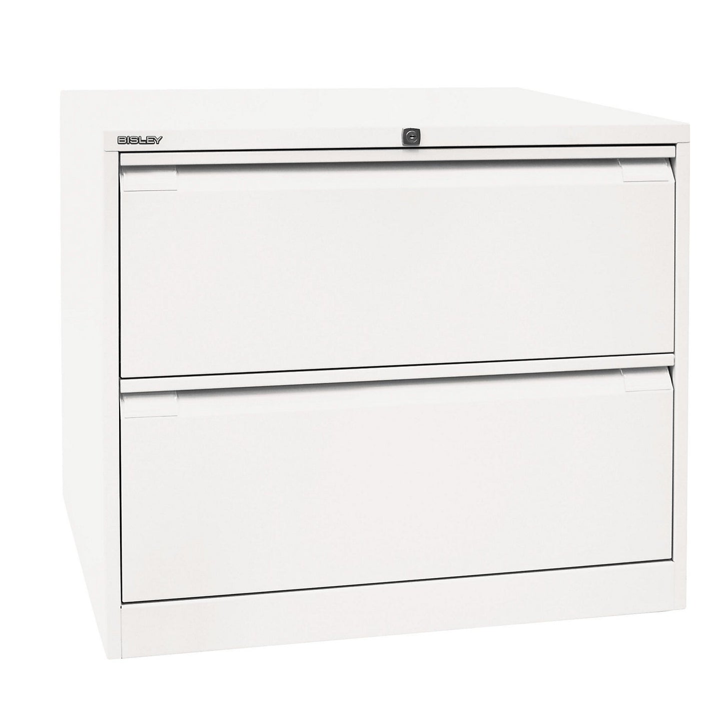Suspension file cabinet, 2-track, 2 A4 drawers, traffic white.