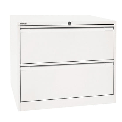 Suspension file cabinet, 2-track, 2 A4 drawers, traffic white.