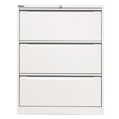 Suspension file cabinet, 2-track, 3 A4 drawers, traffic white.