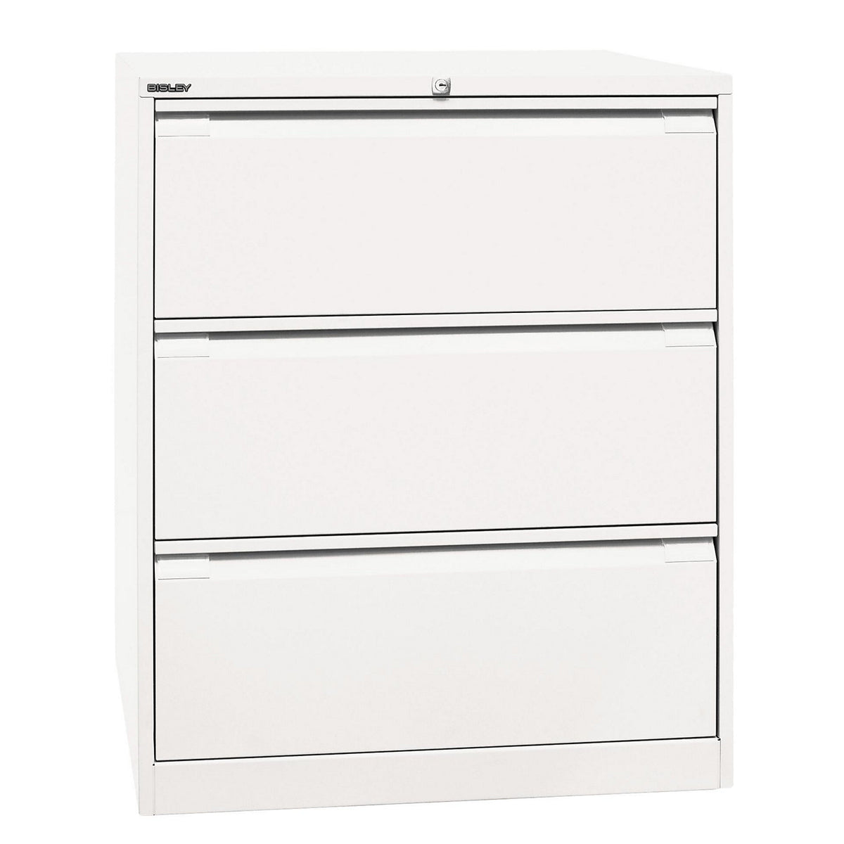 Suspension file cabinet, 2-track, 3 A4 drawers, traffic white.