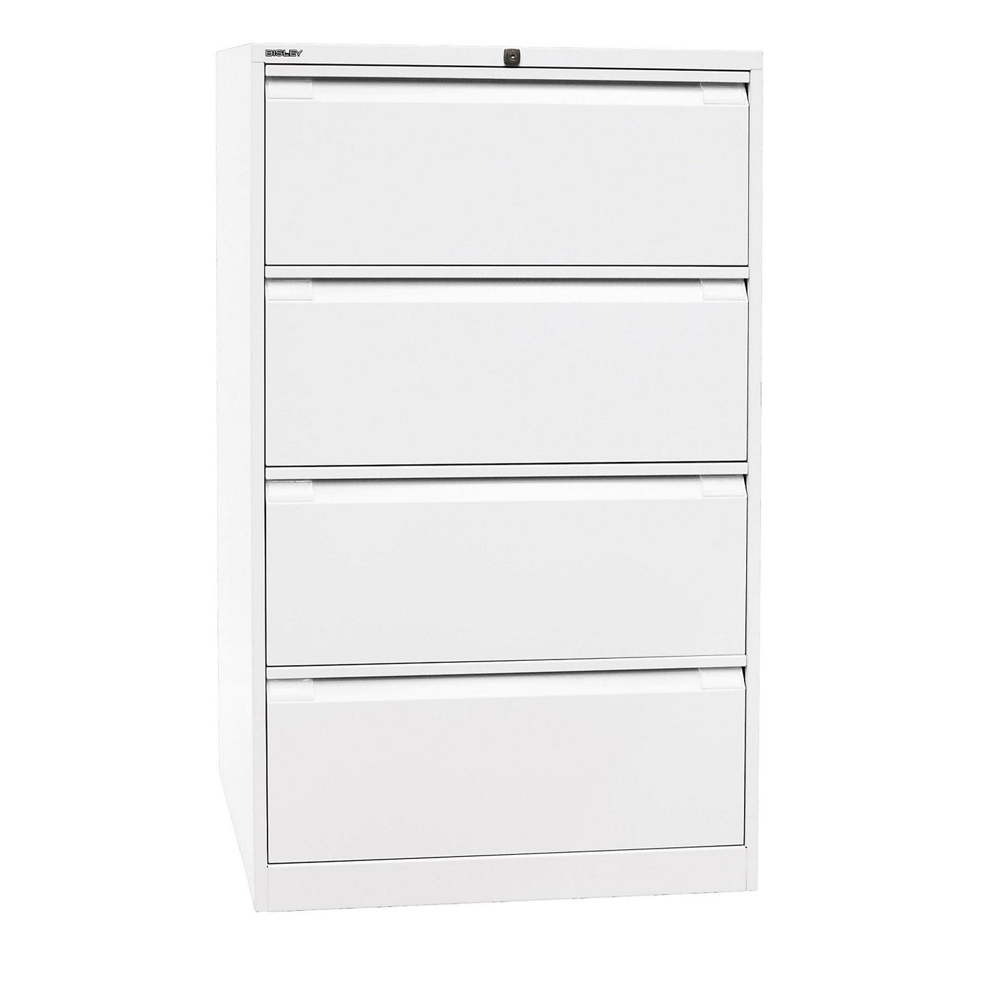 Suspension file cabinet, 2-track, 4 A4 drawers, traffic white.