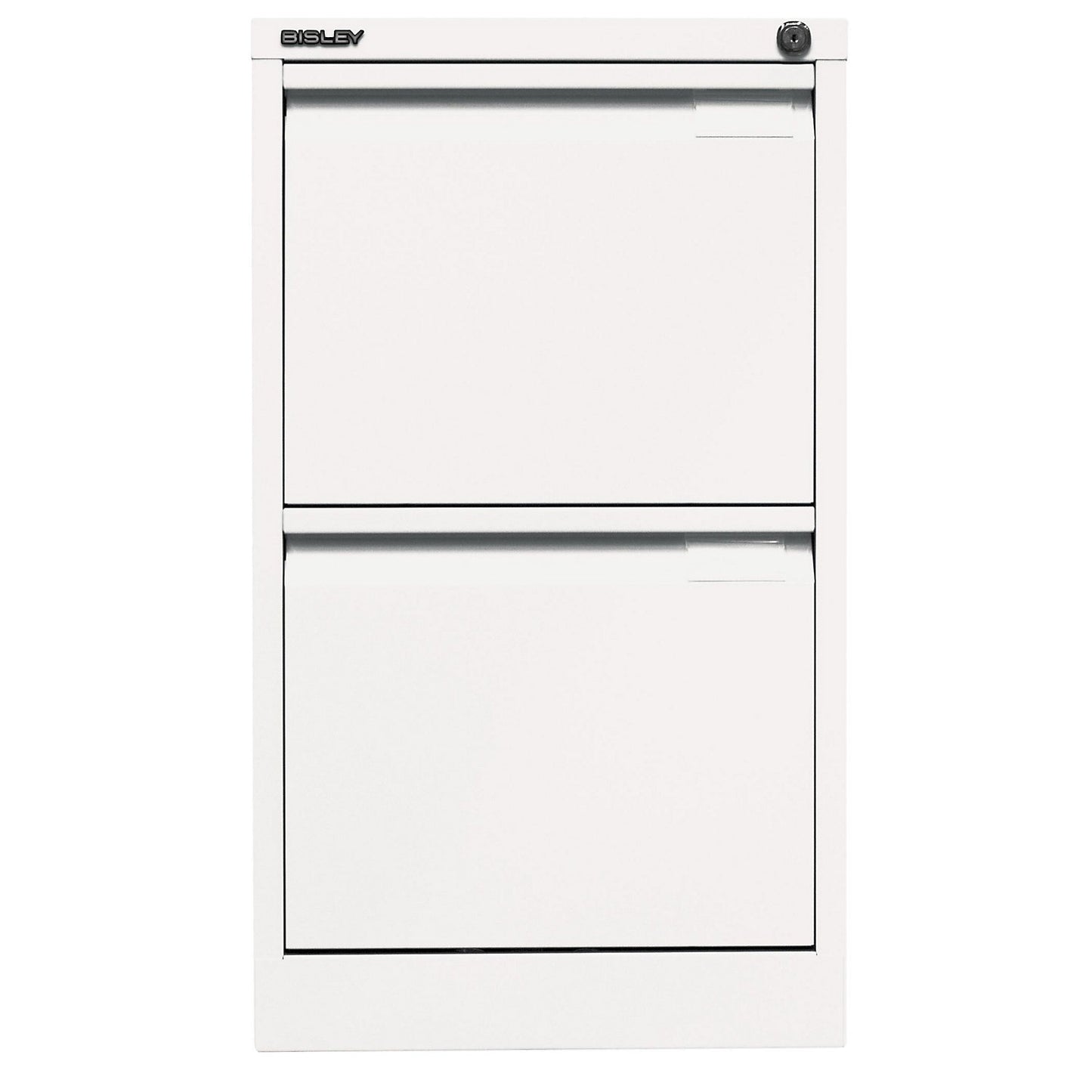 Suspension file cabinet, 1-track, 2 A4 drawers, traffic white.