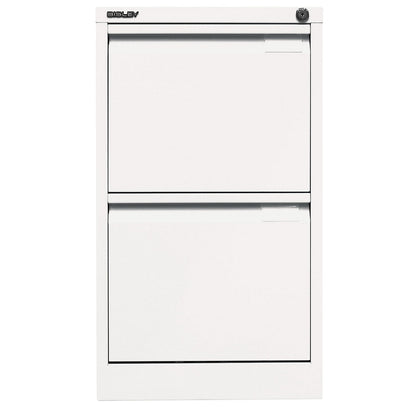 Suspension file cabinet, 1-track, 2 A4 drawers, traffic white.