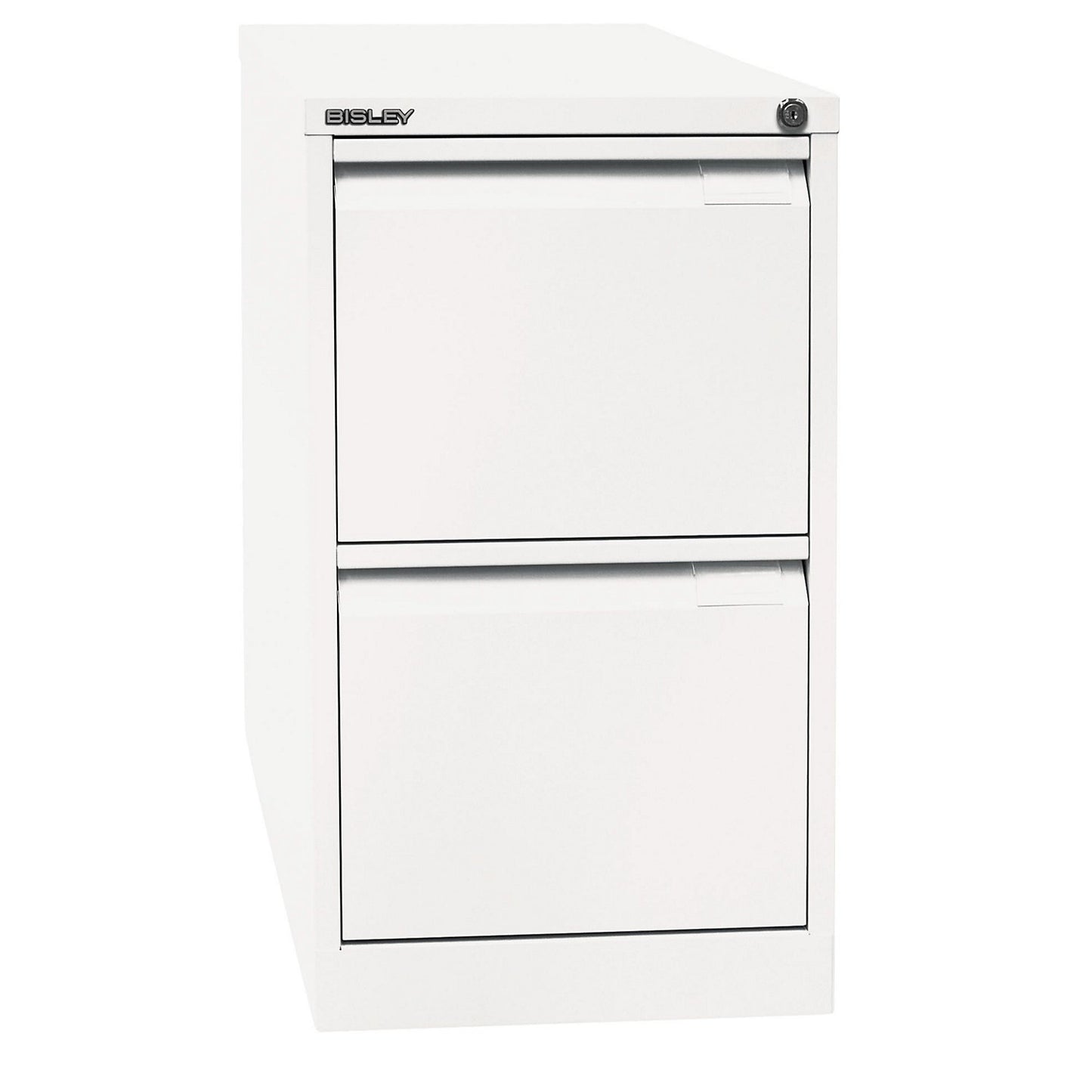 Suspension file cabinet, 1-track, 2 A4 drawers, traffic white.