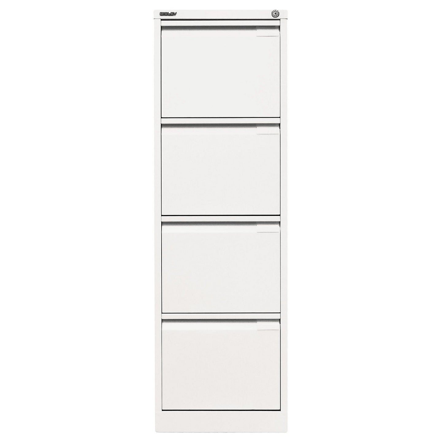 Suspension file cabinet, 1-track, 4 A4 drawers, traffic white.