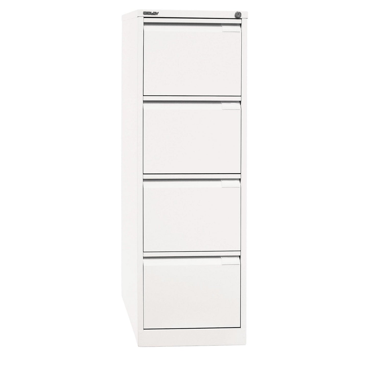 Suspension file cabinet, 1-track, 4 A4 drawers, traffic white.