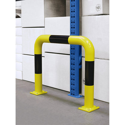 Crash protection bar, Ø 76 mm, for bolting in place, for indoor use, HxW 600 x 2000 mm.