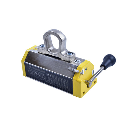 Stationary lifting magnet, for flat and round material, lifting capacity 600 kg for flat material, 250 kg for round material.