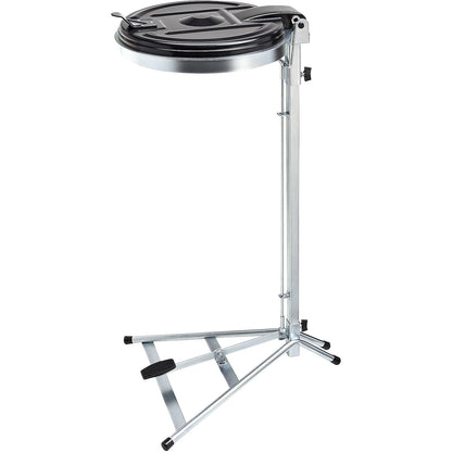 Waste sack stand, static frame, for capacity 120 l, with pedal, zinc plated, plastic lid.
