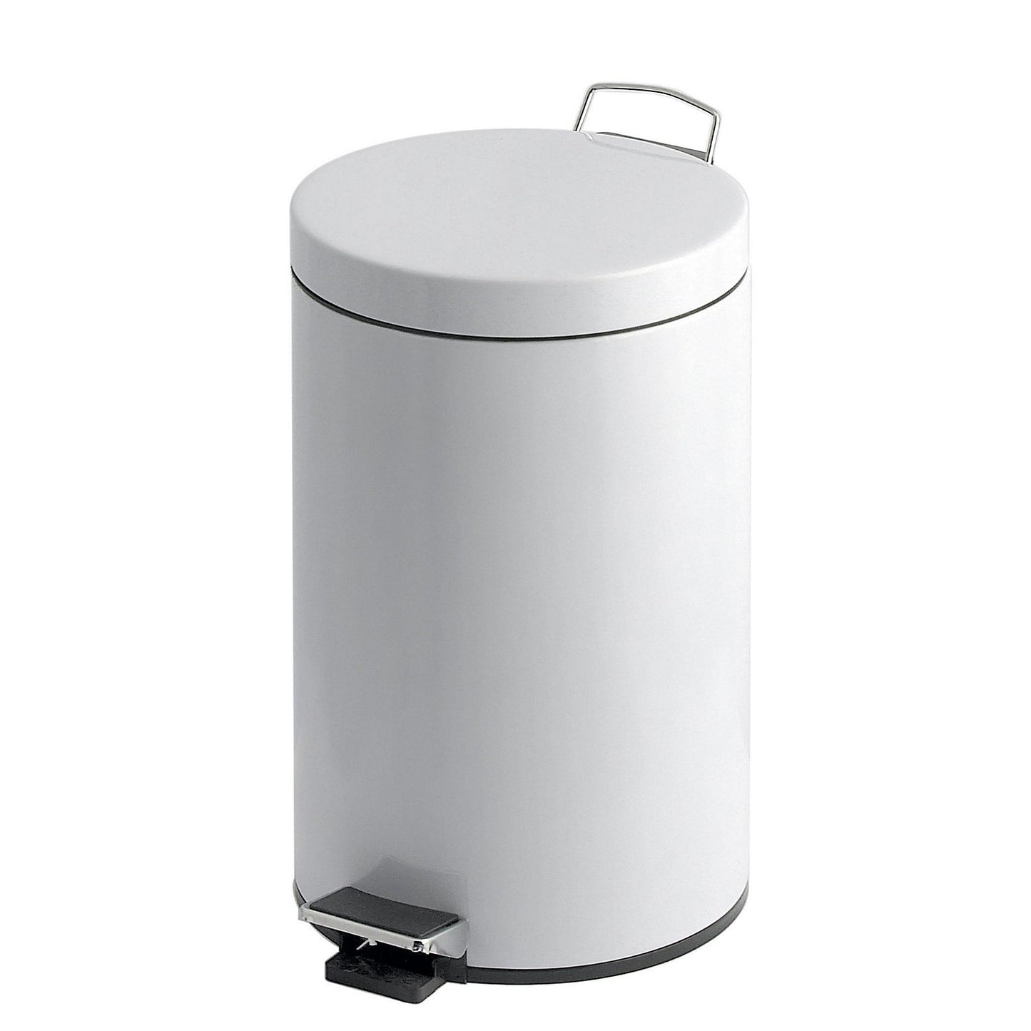 Waste collector with pedal and plastic inner container, capacity 20 l, HxØ 445 x 292 mm, white.