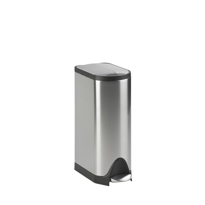 BUTTERFLY pedal waste bin, capacity 30 l, stainless steel, matt finish.