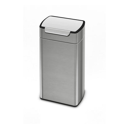 Touch waste collector, stainless steel, matt finish, capacity 30 l, HxWxD 710 x 390 x 290 mm.