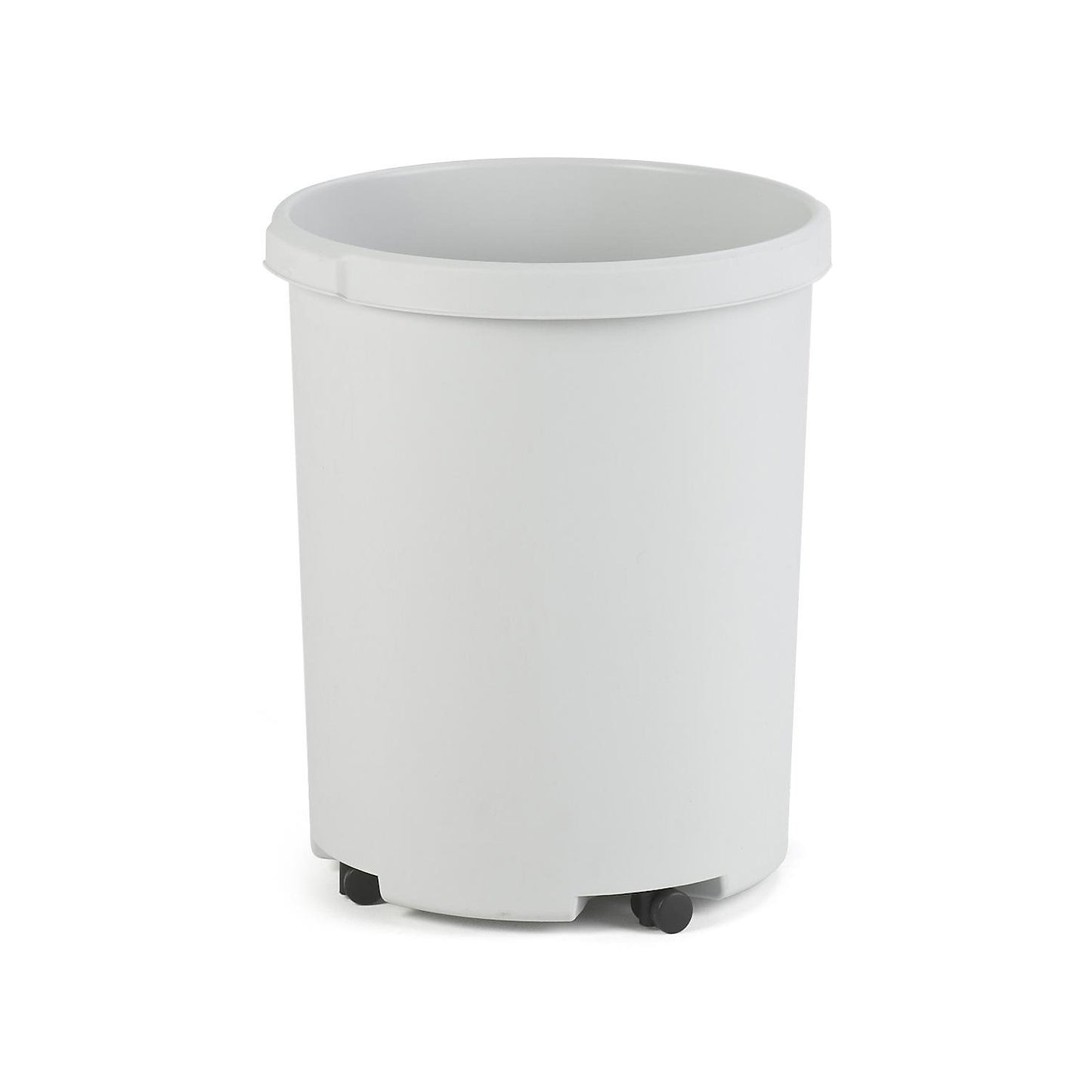 Waste paper bin, plastic, capacity 50 l, HxØ 490 x 430 mm, grey.