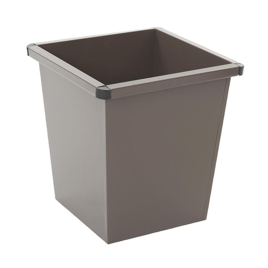 Steel waste paper bin, cone shaped, capacity 27 l, WxHxD 343 x 343 x 361 mm, brown.