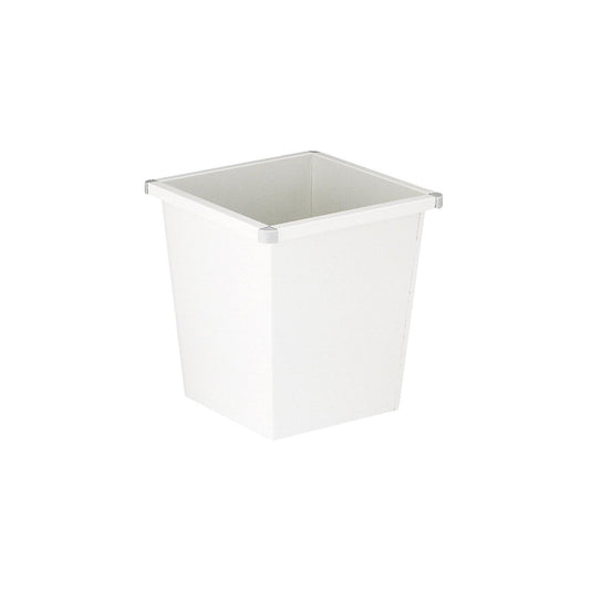Steel waste paper bin, cone shaped, capacity 27 l, WxHxD 343 x 343 x 361 mm, white.