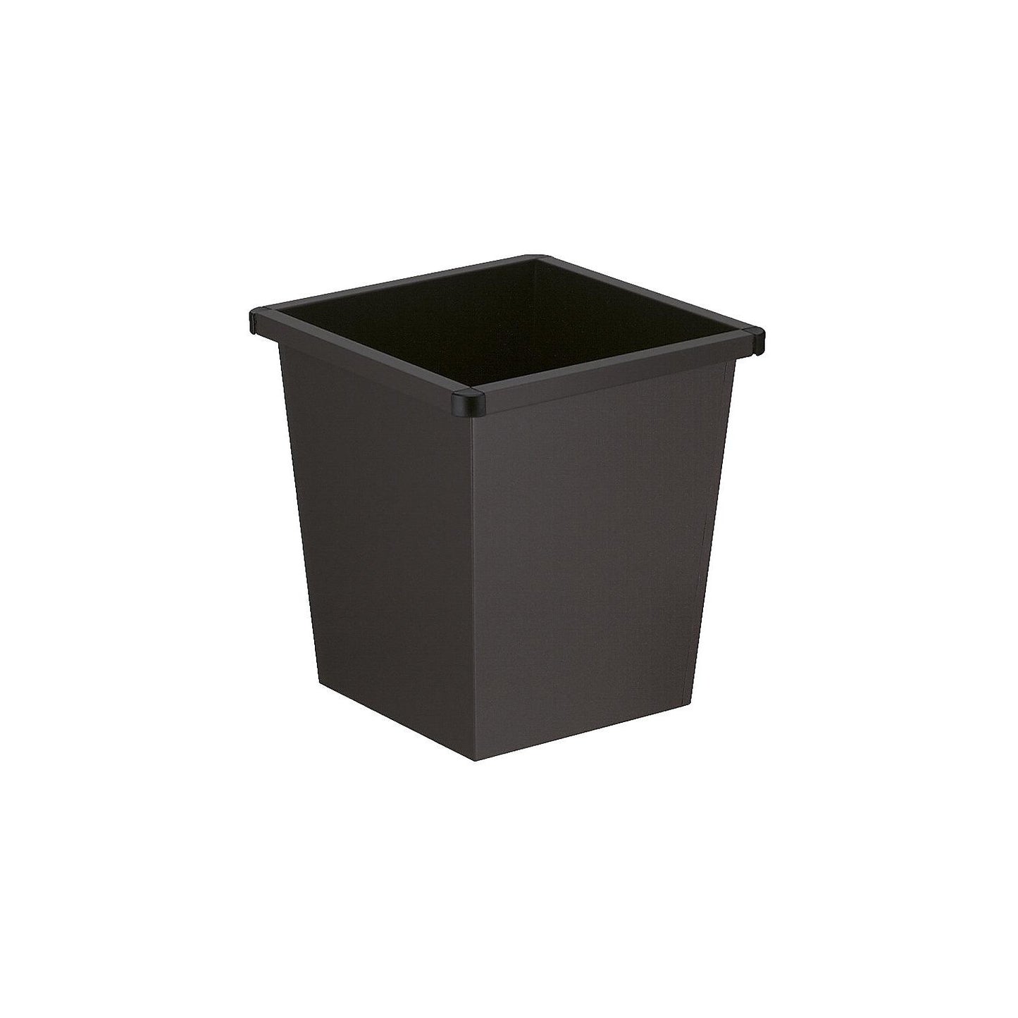 Steel waste paper bin, cone shaped, capacity 27 l, WxHxD 343 x 343 x 361 mm, black.