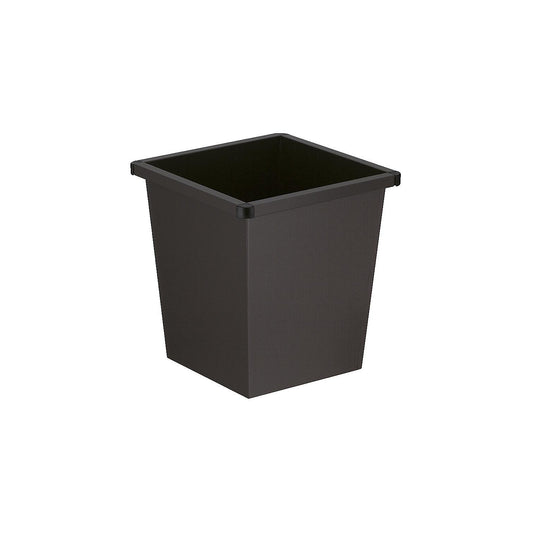 Steel waste paper bin, cone shaped, capacity 27 l, WxHxD 343 x 343 x 361 mm, black.