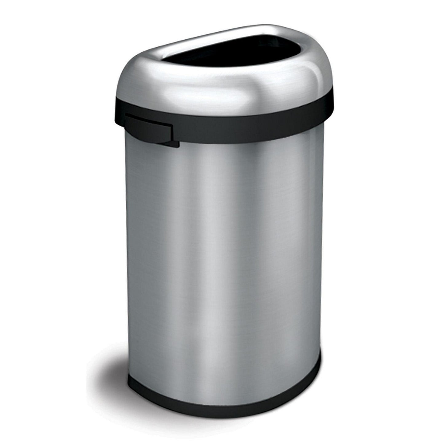 Open waste bin, capacity 60 l, WxHxD 470 x 760 x 333 mm, semicircular.