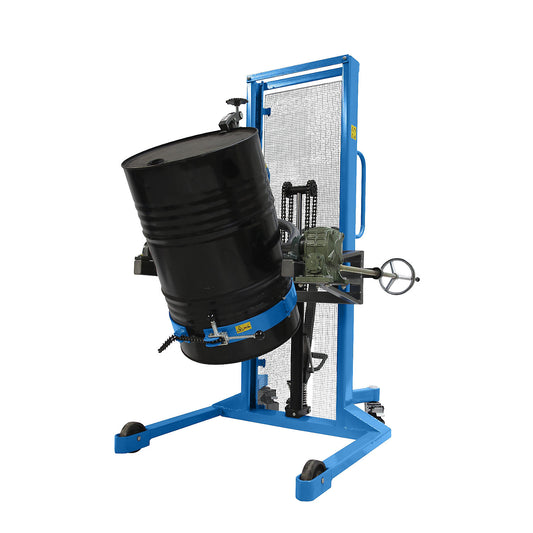 Drum lifting and tilting unit, LxWxH 1470 x 1260 x 2040 mm, max. load 400 kg.