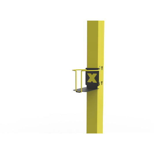 X-CUP cup holder, for X-GUARD uprights, black / yellow.