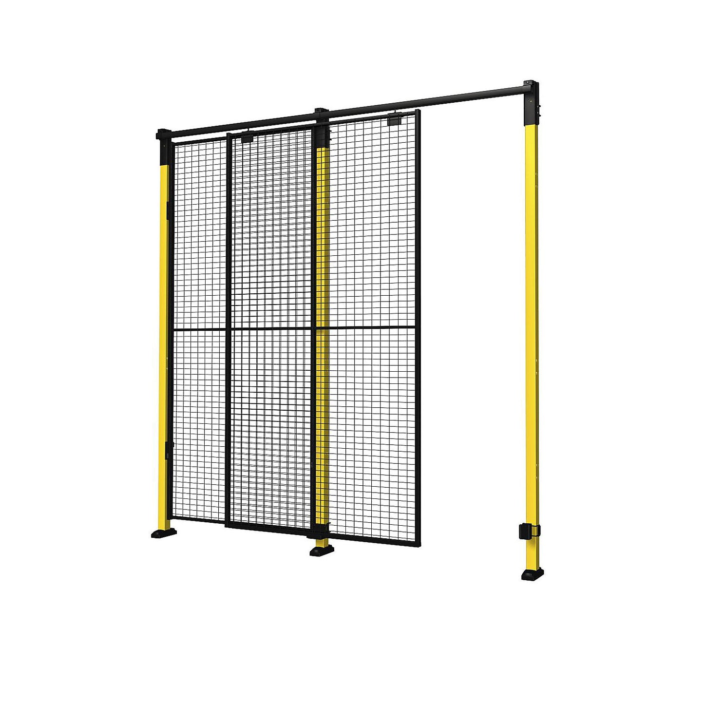 X-Guard door add-on kit (without door wall element, supports and locking mechanism), single door as sliding door, HxW 2500 x max. 2200 mm.